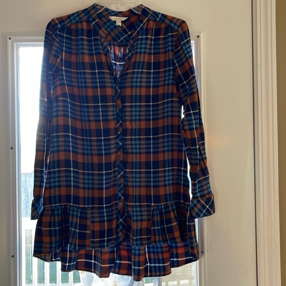 Soft Matilda Jane l/s button down top S